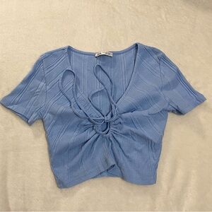 Zara tie front top